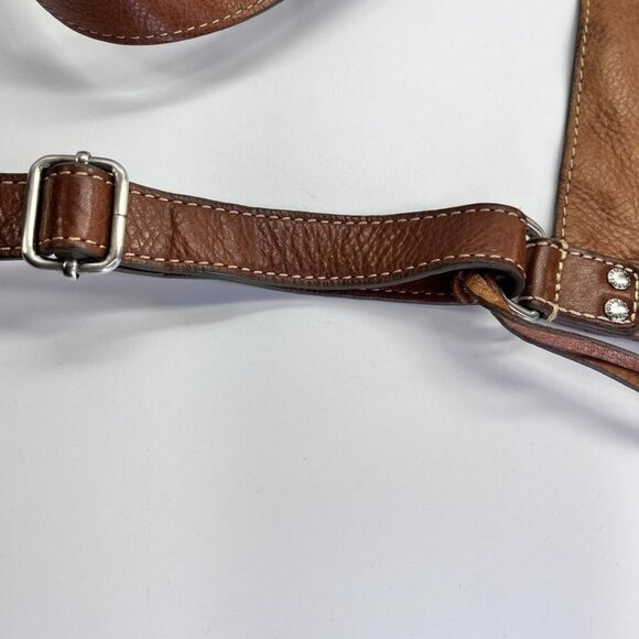 Fossil Leather Crossbody Bag MultiTexture Brown, Gray, Silver Vintage Classic - Picture 11 of 16